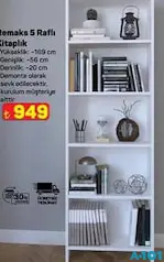REMAKS 5 RAFLI KİTAPLIK REMAKS 5 RAFLI KİTAPLIK